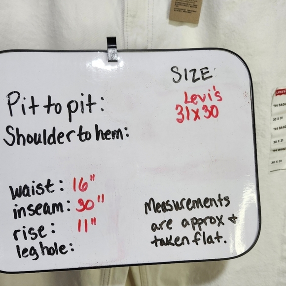 Levi's Women's Silver Tab '94 Baggy White Jeans Size 30x31 - Picture 12 of 12